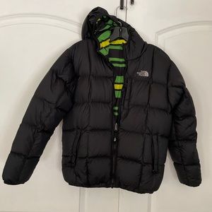 Boys Reversible down puffer jacket- large
